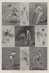 Das Cricket-Match Surrey gegen Oxford University am Oval, 24., 25., 26. Juni